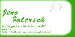 jeno haltrich business card